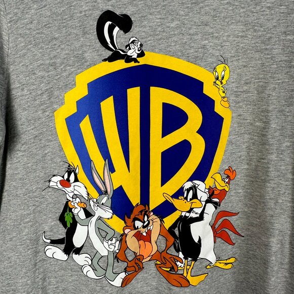 Warner Bros. Looney Tunes Characters Graphic Screen Tee Shirt, Size Large, Gray - Picture 5 of 7